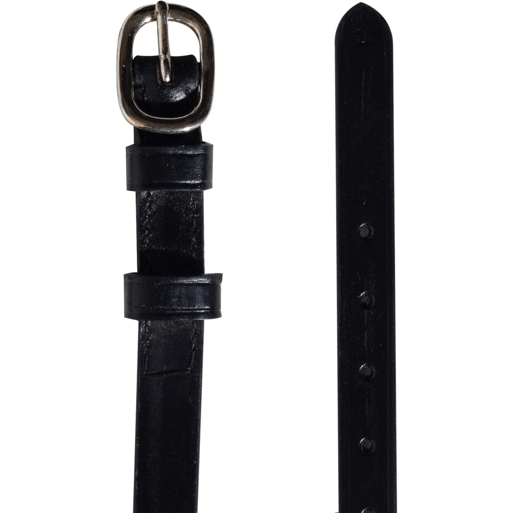 Camelot Child Round Buckle Horse Spur Strap, Black, 1/2 x 16-in