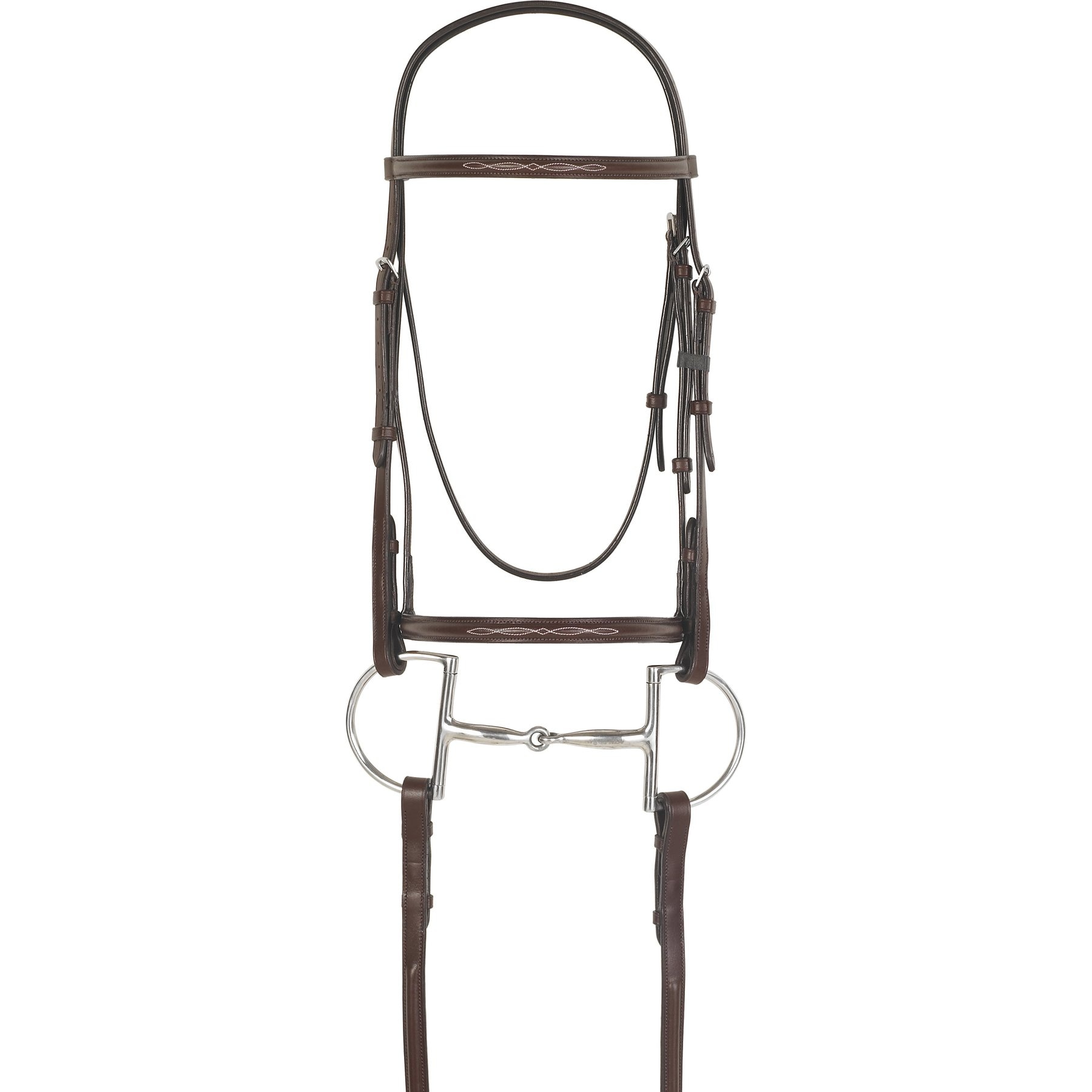 Camelot Fancy Raised Horse Bridle, Brown, Horse