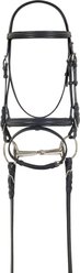 Camelot Flash Dressage Horse Bridle, Black, Horse