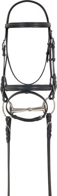 Show full view: Camelot Flash Dressage Horse Bridle, Black, Horse slide 1 of 1