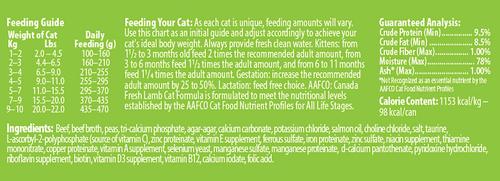 Show full view: Canada Fresh Beef Canned Cat Food, 3-oz, case of 24 slide 3 of 5