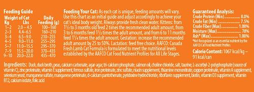 Show full view: Canada Fresh Duck Canned Cat Food, 3-oz, case of 24 slide 3 of 6