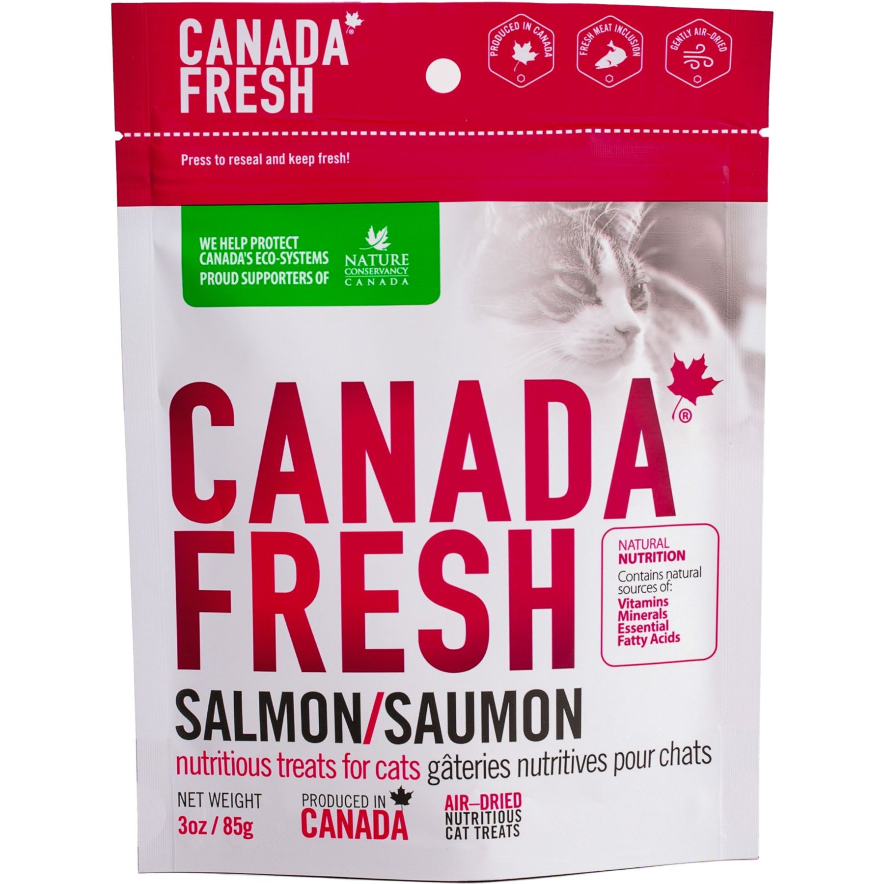 Canada Fresh Salmon Soft & Chewy Cat Treats, 3-oz bag