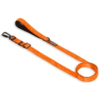 Canada Pooch Canada Pooch Adjustable Length Utility Dog Leash, Orange Camo, Small/Medium: 4 to 6-ft long, 0.8-in wide