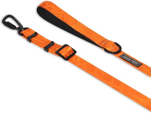 Show full view: Canada Pooch Adjustable Length Utility Dog Leash, Orange Camo, Small/Medium: 4 to 6-ft long, 0.8-in wide slide 4 of 6