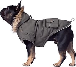 Canada Pooch Alaskan Army Premium Faux Down Insulated Dog Parka, Army Green, 24 slide 2 of 5