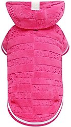 Canada Pooch Beach Bum Towel Dog Hoodie, Pink, 18