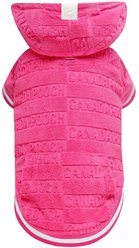 Canada Pooch Beach Bum Towel Dog Hoodie, Pink, 20
