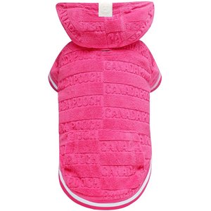 Canada Pooch Beach Bum Towel Dog Hoodie, Pink, 8
