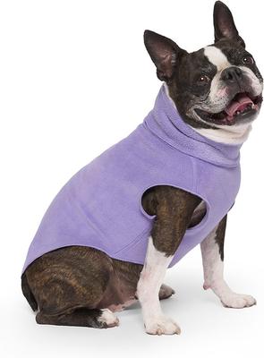 Show full view: Canada Pooch Easy-on Stretch Fleece Dog Sweater, Lilac, 10-in slide 3 of 7
