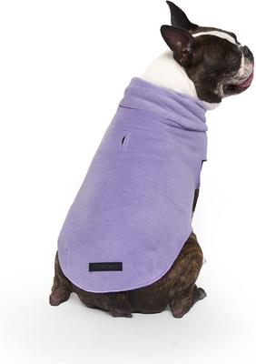 Show full view: Canada Pooch Easy-on Stretch Fleece Dog Sweater, Lilac, 10-in slide 4 of 7