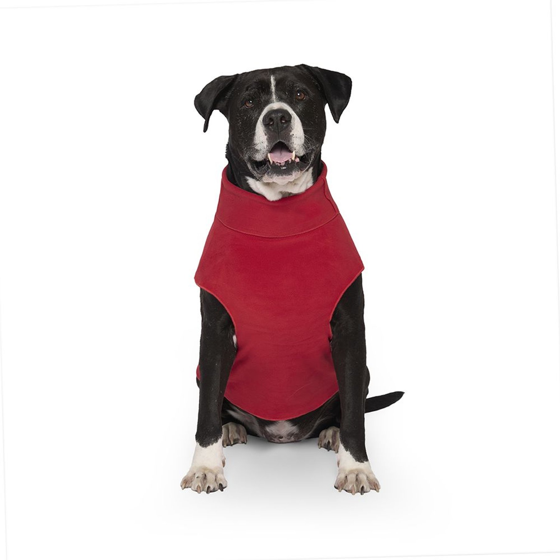 Canada Pooch Easy-on Stretch Fleece Dog Sweater, Red, 12-in