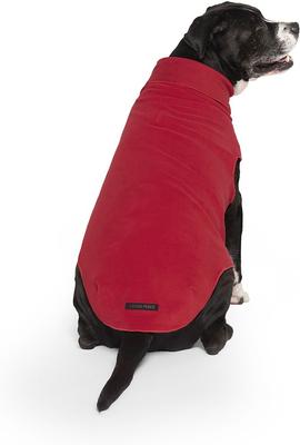 Show full view: Canada Pooch Easy-on Stretch Fleece Dog Sweater, Red, 14-in slide 3 of 6
