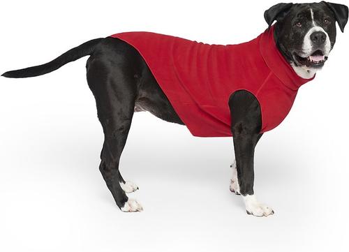 Show full view: Canada Pooch Easy-on Stretch Fleece Dog Sweater, Red, 14-in slide 2 of 6
