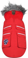 Canada Pooch Everest Explorer Premium Faux Down Insulated Dog Jacket, Red Reflective, 26