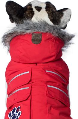 Show full view: Canada Pooch Everest Explorer Premium Faux Down Insulated Dog Jacket, Red Reflective, 8 slide 3 of 9