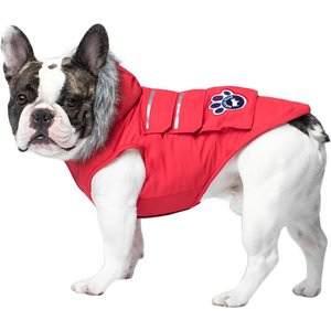 Canada Pooch Everest Explorer Premium Faux Down Insulated Dog Jacket, Red Reflective, 8