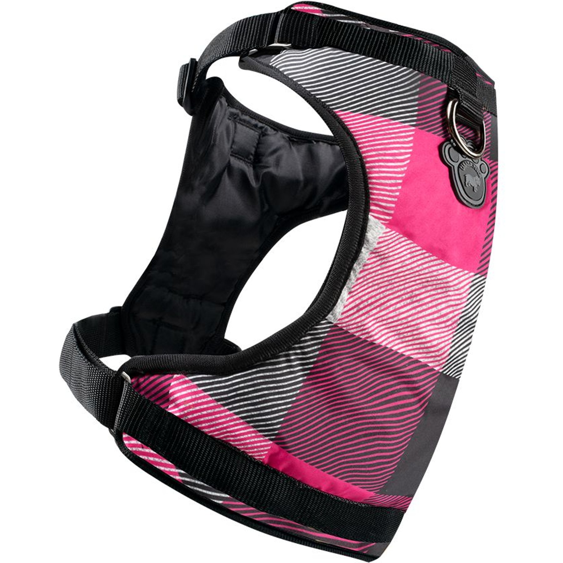 Canada Pooch Everything Dog Harness, Pink Plaid, Large