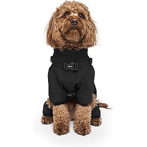 Canada Pooch Harness Dog Snowsuit, Black, 22-in