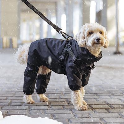 Show full view: Canada Pooch Harness Dog Snowsuit, Black, 22-in slide 6 of 7