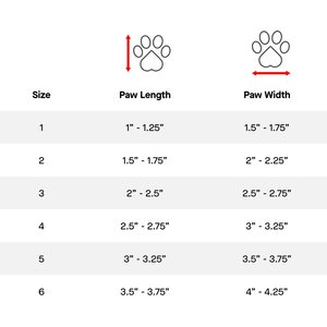 Canada Pooch Soft Shield Dog Boots, Black, size 1