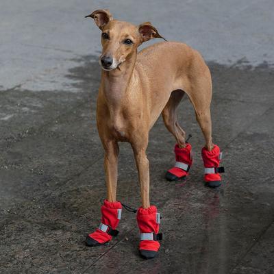 Show full view: Canada Pooch Soft Shield Dog Boots, Red Reflective, 3 slide 5 of 7