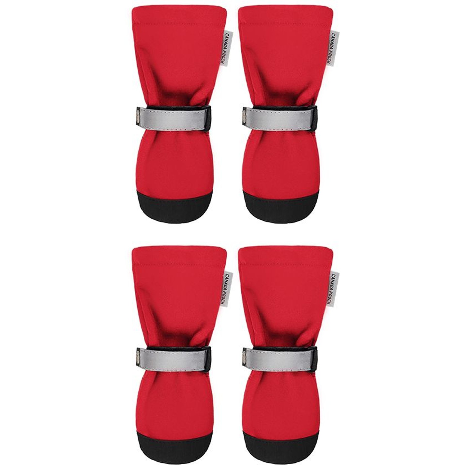 Canada Pooch Soft Shield Dog Boots, Red Reflective, 5