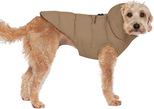 Show full view: Canada Pooch The Waterproof Puffer Dog Coat, Taupe, 22 slide 3 of 7