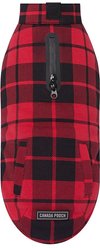 Canada Pooch Thermal Tech Fleece Dog Sweater, Red Plaid, 26 slide 1 of 6