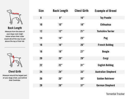 Show full view: Canada Pooch Torrential Tracker Dog Raincoat, Blue Clouds, 8 slide 2 of 7