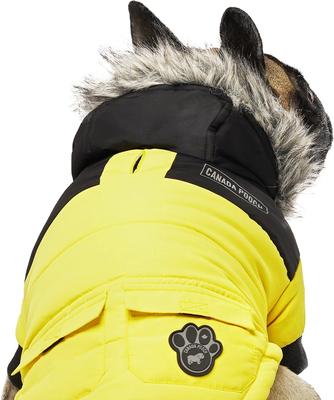 Show full view: Canada Pooch True North Insulated Dog Parka, Yellow, 22 slide 3 of 6
