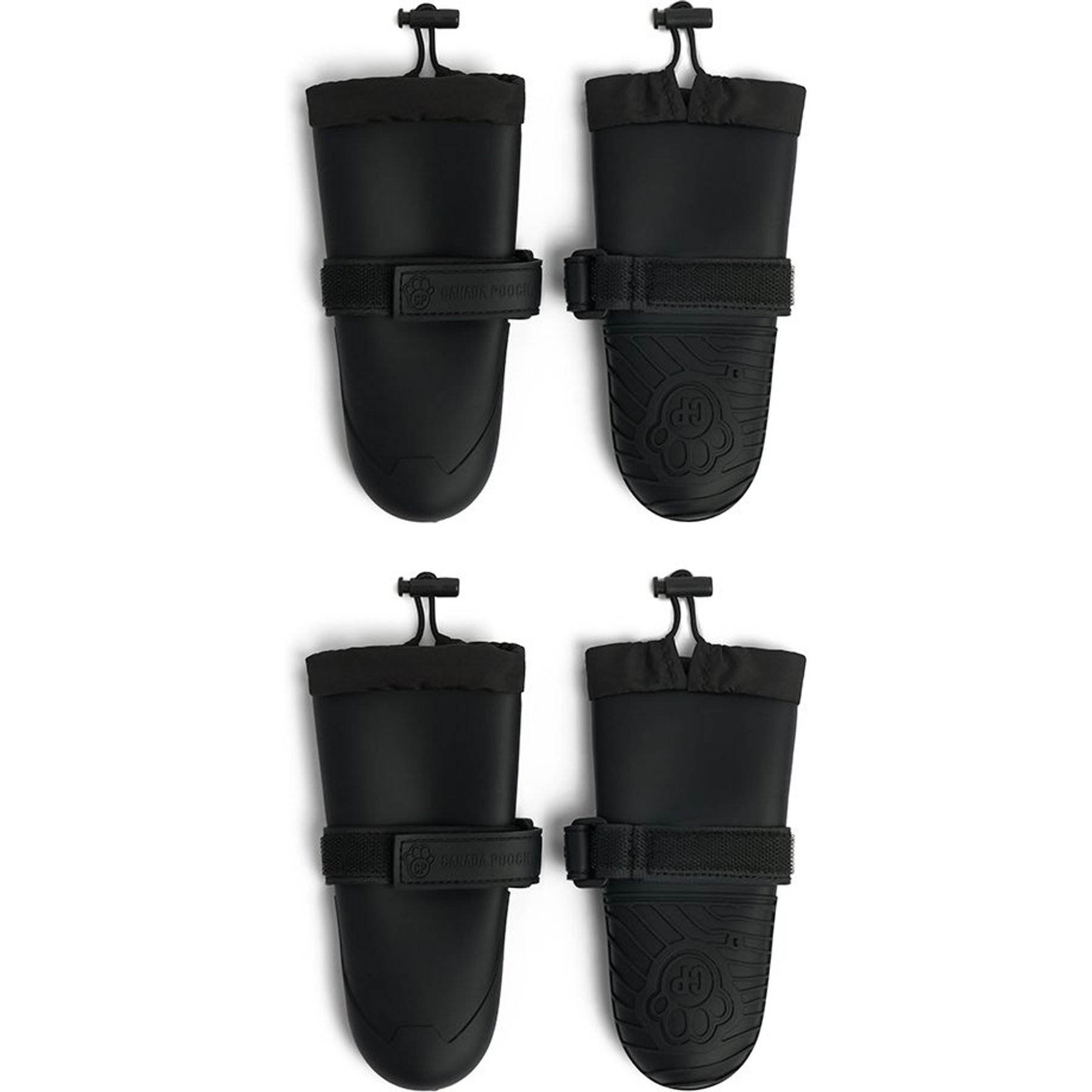 Canada Pooch Waterproof Dog Rain Boots, Black, size 1