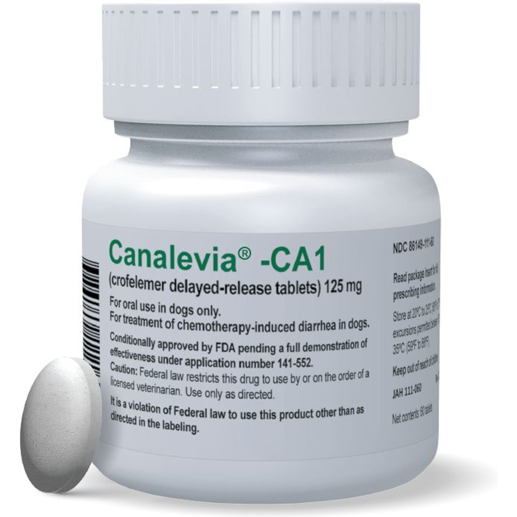 Canalevia-CA1 (crofelemer) Tablets for Dogs, 125-mg, 1 tablet