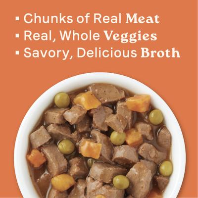 Show full view: CANIDAE All Life Stages Chunky Stew Toppers Beef & Vegetable Recipe Wet Dog Food, 12.7-oz can, case of 6 slide 5 of 11