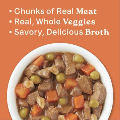 Show full view: CANIDAE All Life Stages Chunky Stew Toppers Multi-Protein & Vegetable Recipe Wet Dog Food, 12.7-oz can, case of 6 slide 5 of 11