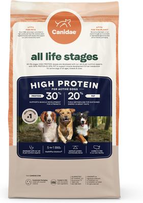 Show full view: CANIDAE All Life Stages Multi-Protein High Protein Recipe Dry Dog Food, 27-lb bag slide 3 of 11