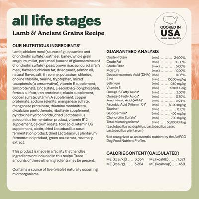 Show full view: CANIDAE All Life Stages Real Lamb & Ancient Grains Recipe Dry Dog Food, 27-lb bag slide 8 of 12