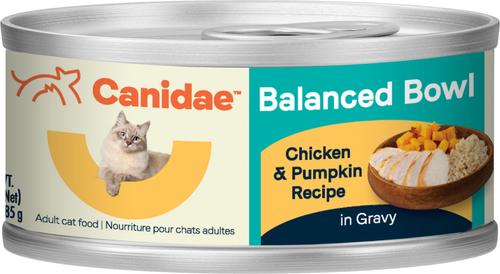 Show full view: CANIDAE Balanced Bowl Salmon & Sweet Potato Recipe in Gravy + Chicken & Pumpkin Recipe in Gravy Wet Cat Food slide 7 of 9