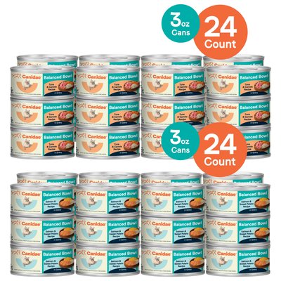 CANIDAE CANIDAE Balanced Bowl Salmon & Sweet Potato Recipe in Gravy + Tuna & Carrots Recipe in Gravy Wet Cat Food