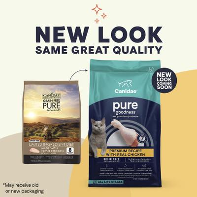 Show full view: CANIDAE Grain-Free PURE Limited Ingredient Chicken Recipe Dry Cat Food, 5-lb bag slide 3 of 10