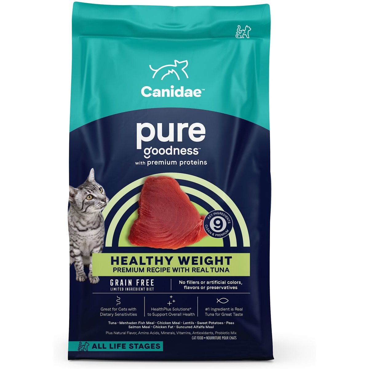Canidae PURE Ocean with Tuna Indoor Formula Dry Cat Food, 5-lb bag