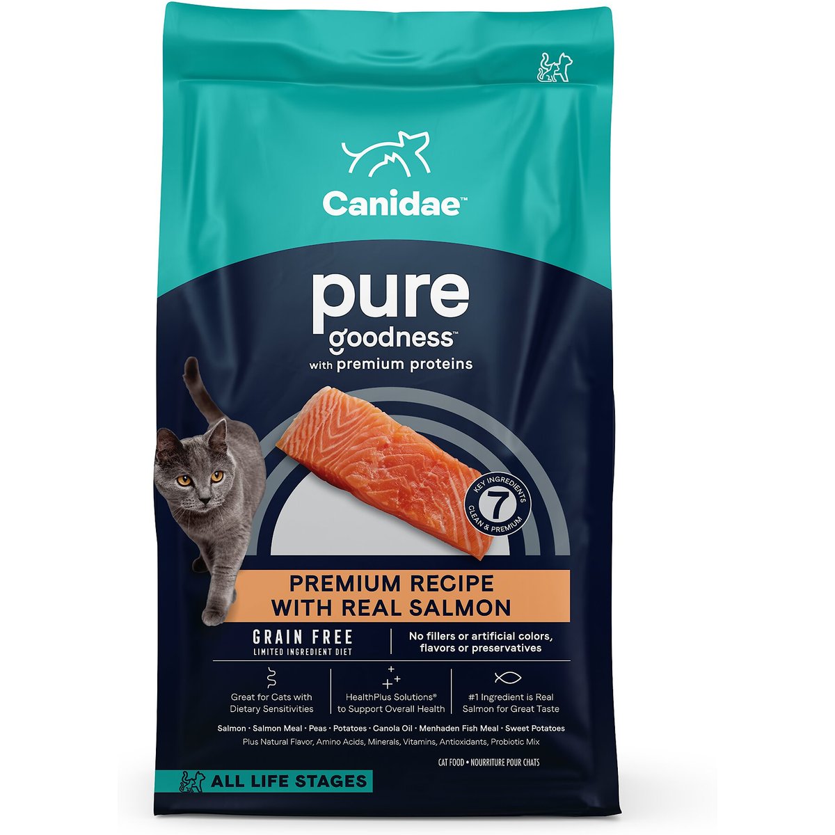 Canidae Limited Ingredient PURE Sea Fresh Salmon Dry Cat Food, 10-lb