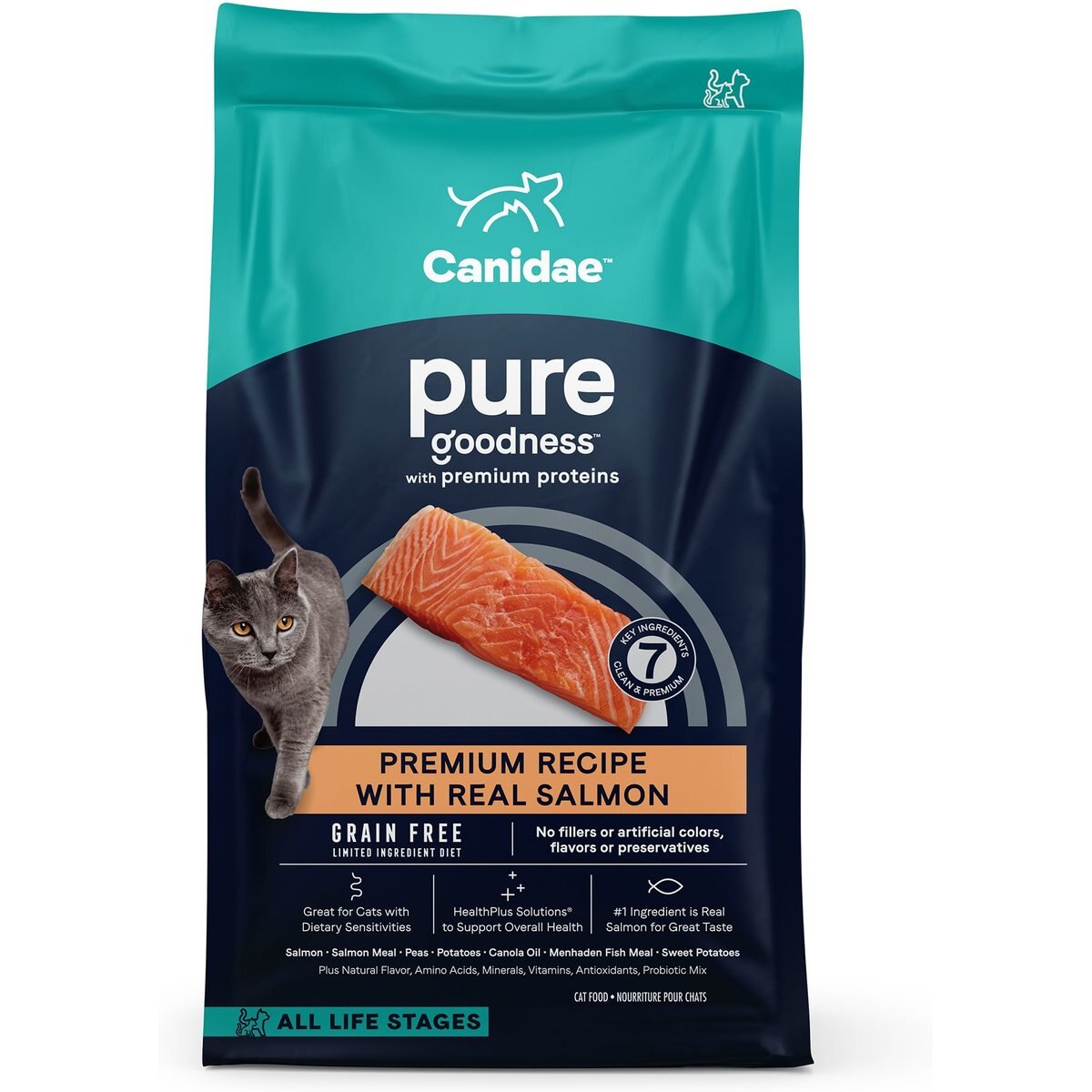 Canidae Limited Ingredient PURE Sea Fresh Salmon Dry Cat Food, 5-lb