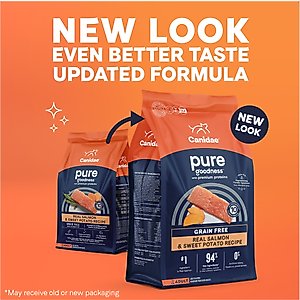 CANIDAE Grain-Free PURE Limited Ingredient Salmon & Sweet Potato Recipe Dry Dog Food, 4-lb bag