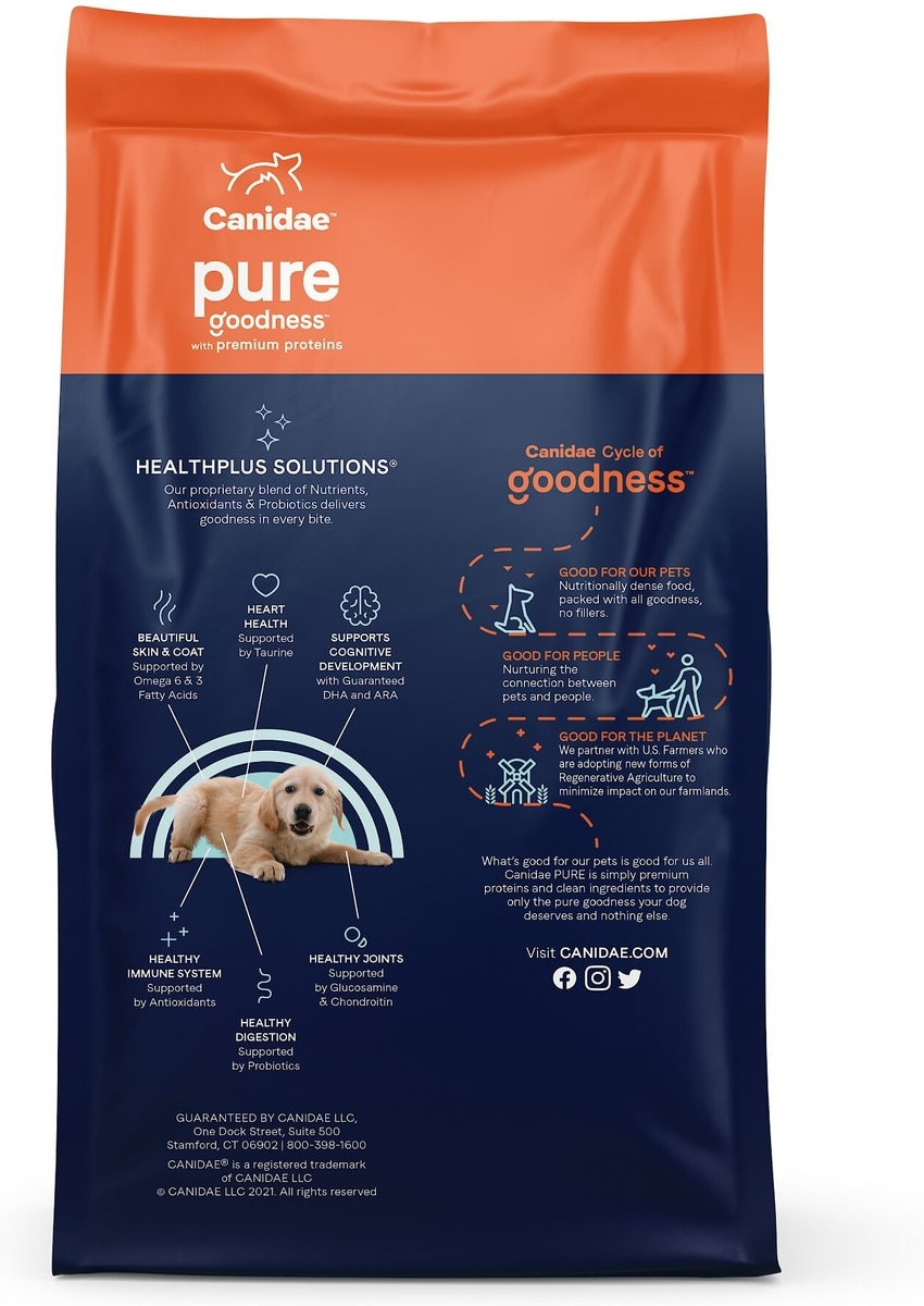 CANIDAE Grain-Free PURE Puppy Limited Ingredient Chicken, Lentil