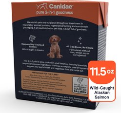 CANIDAE PURE 2-in-1 Goodness Pate Recipe Real Salmon & Sweet Potatoes in Bone Broth Wet Dog Food, 11.5-oz box, case of 6 slide 2 of 8