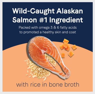 Show full view: CANIDAE PURE 2-in-1 Goodness Pate Recipe Real Salmon & Sweet Potatoes in Bone Broth Wet Dog Food, 11.5-oz box, case of 6 slide 4 of 9