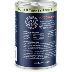CANIDAE PURE All Stages Grain-Free Limited Ingredient Duck & Turkey Recipe Canned Dog Food, 13-oz can, case of 12