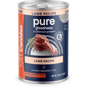 CANIDAE PURE All Stages Grain-Free Limited Ingredient Lamb Recipe Canned Dog Food, 13-oz, case of 12