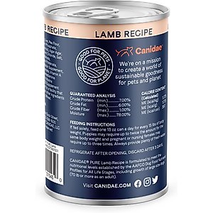 CANIDAE PURE All Stages Grain-Free Limited Ingredient Lamb Recipe Canned Dog Food, 13-oz, case of 12